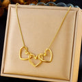 Simple Gold-plated Love Stainless Steel Necklace - Viexta