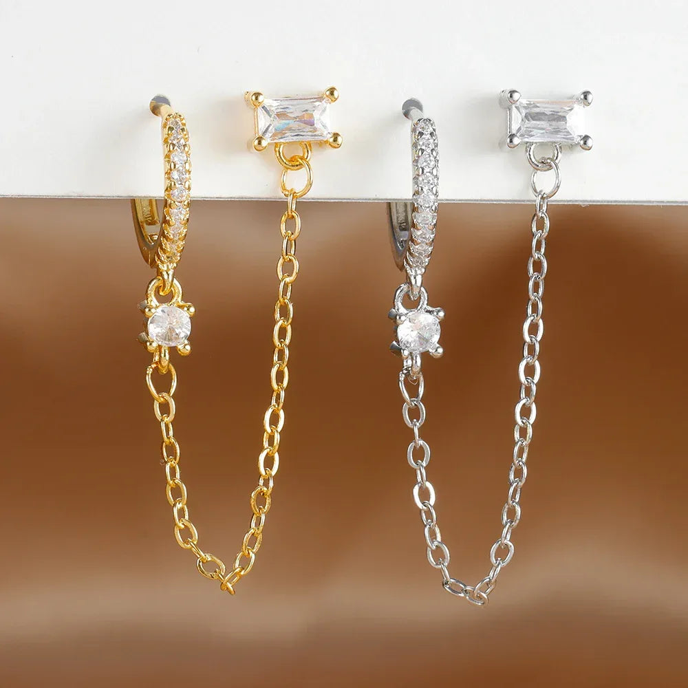 Single Row Square Ear Clip - Viexta