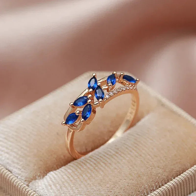 Micro Inlaid Zircon Bud-shaped Ring - Viexta