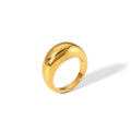 Water Drop Glossy Stainless Steel Ring - Viexta