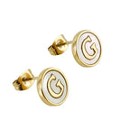 Titanium Steel 26 English Alphabet Letter Studs - Viexta