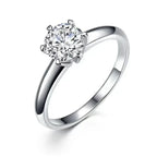 Six-claw 1 Karat Engagement Ring - Viexta