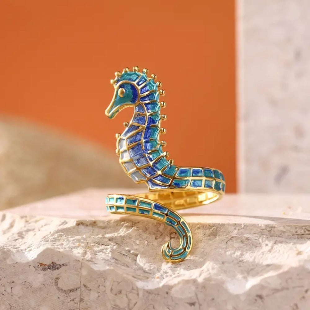 Stainless Steel Seahorse Ring