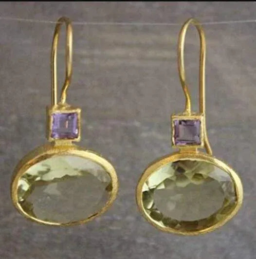 exaggerated-geometry-crystal-glass-long-earrings - Viexta