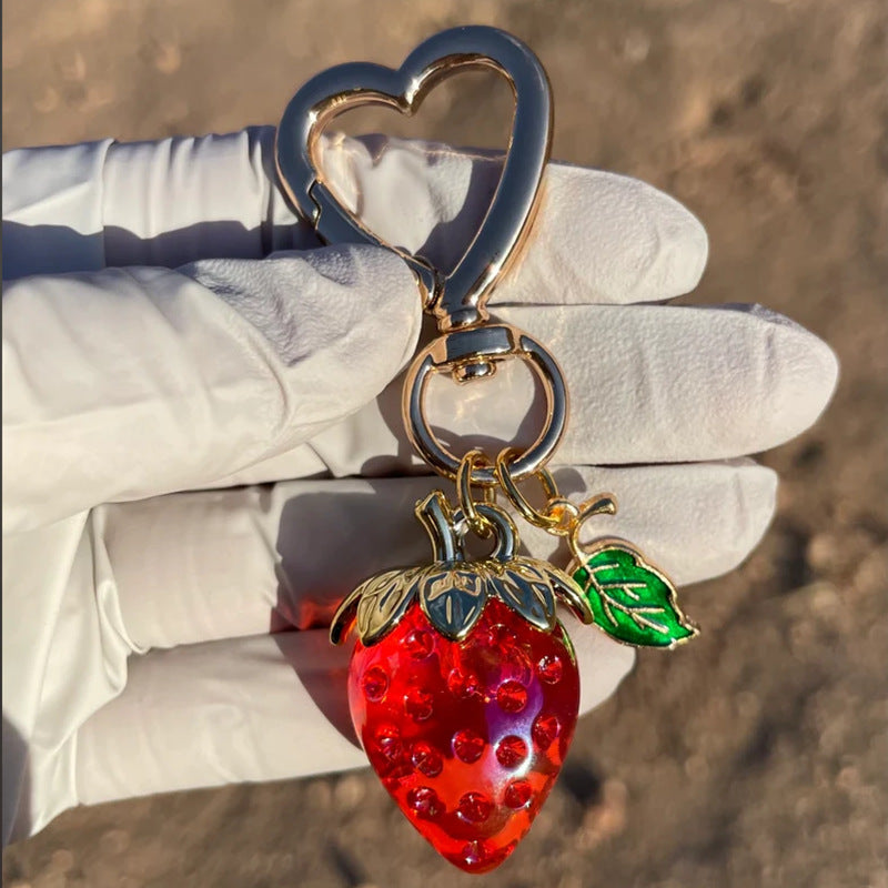 Cute Strawberry Keychain Pendant