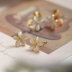 Opal Flower Stud Earrings - Viexta