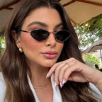 Cat Eye Metal Sunglasses - Viexta