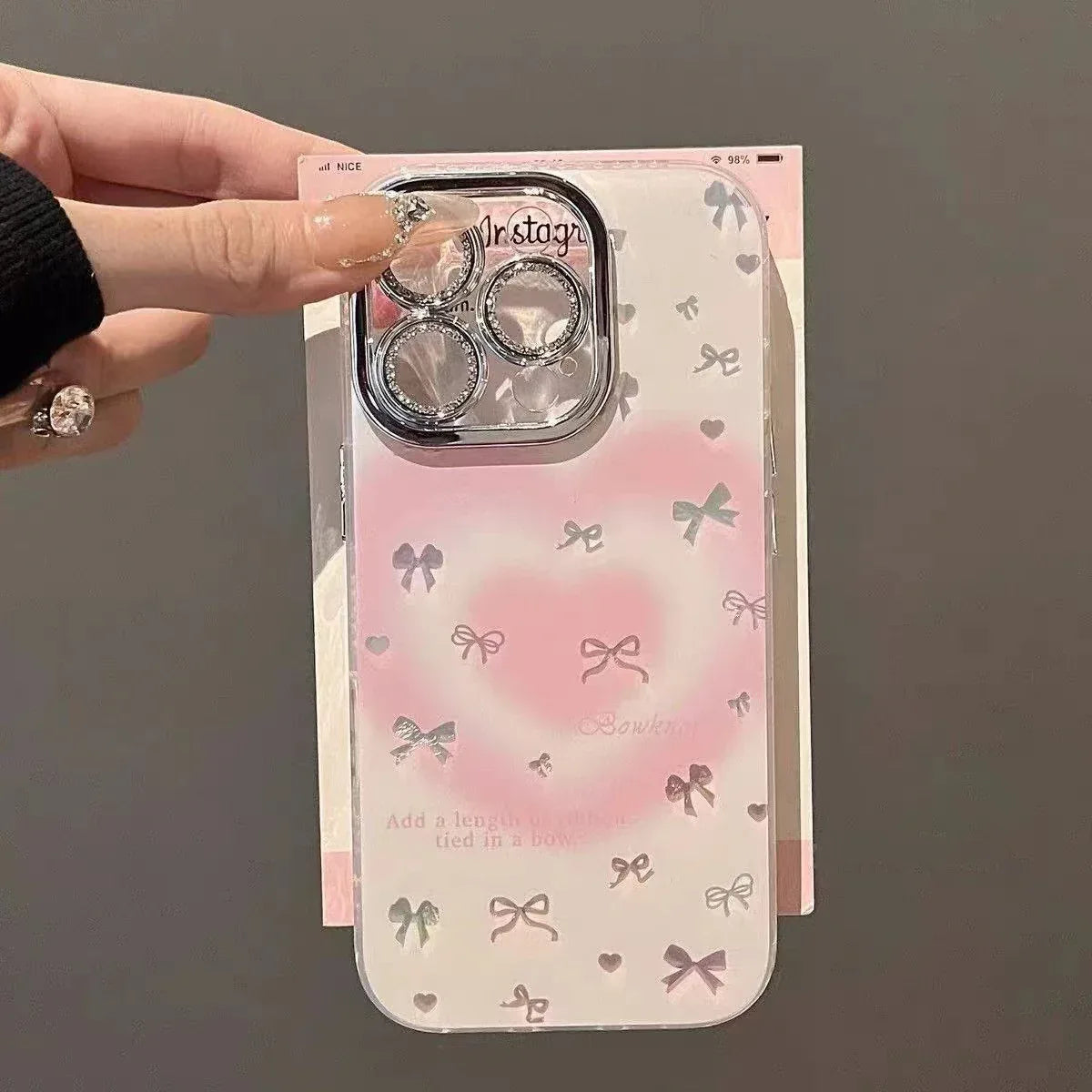 Heart Blush Bow iPhone Case - Viexta