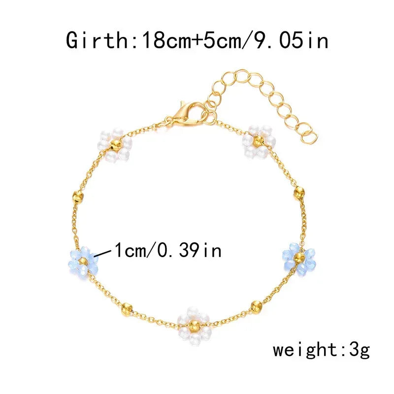 Women's Korean-style Fresh Flower Pearl Bracelet - Viexta