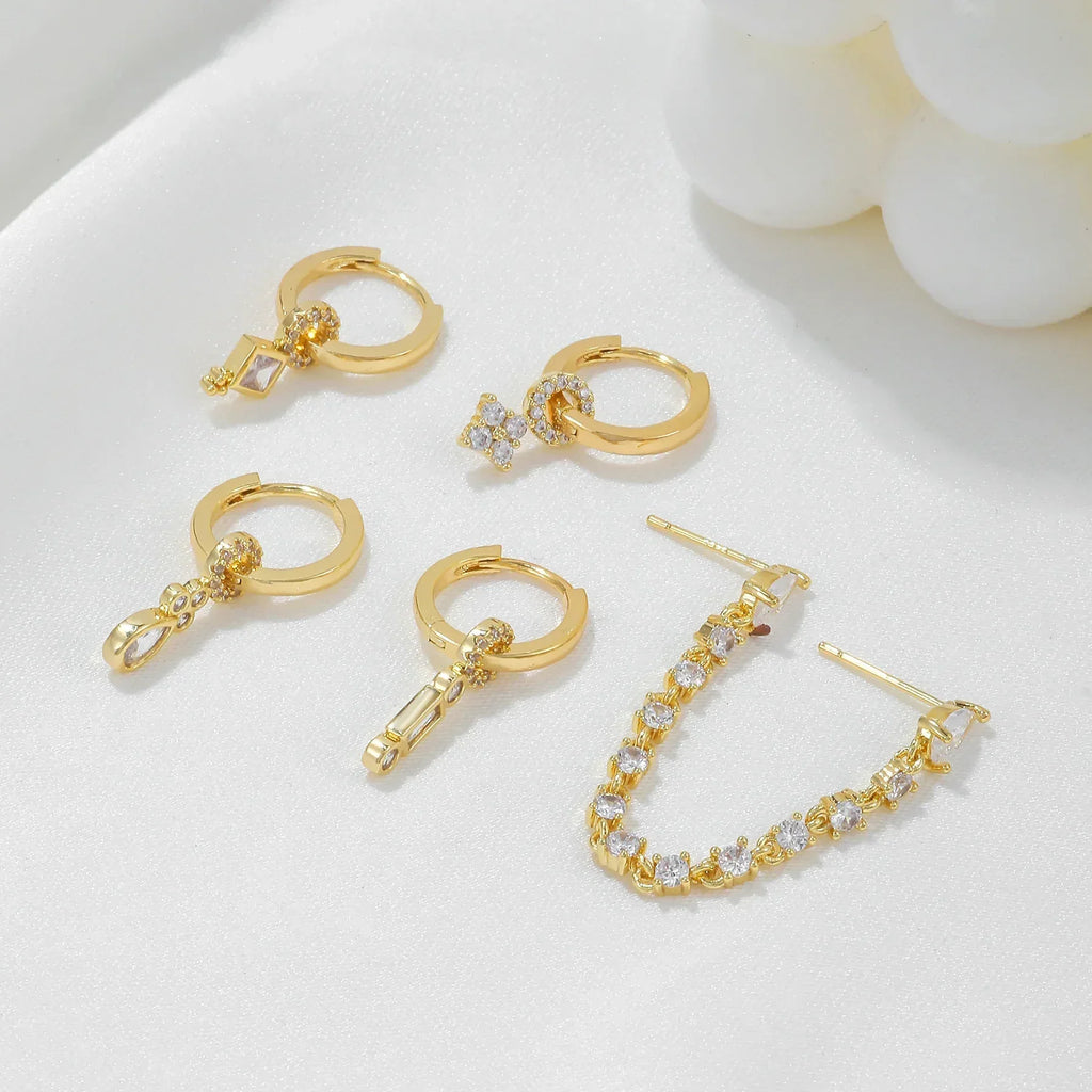 18k Micro Inlaid Zircon Ear Clip - Viexta
