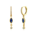 Sterling Silver Needle Zircon Earrings - Viexta