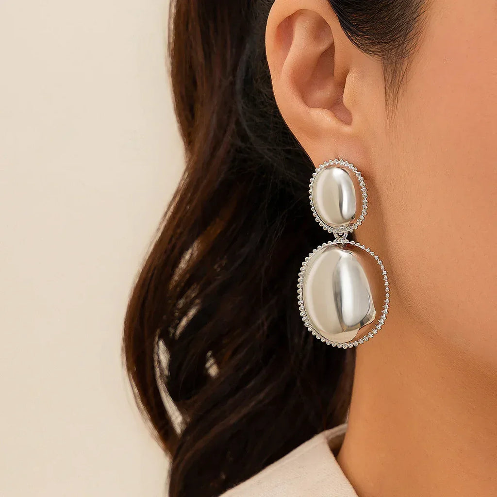 Glossy Water Drop Stud Earrings - Viexta