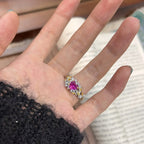 Luxury Retro Flowers Peach Ring - Viexta