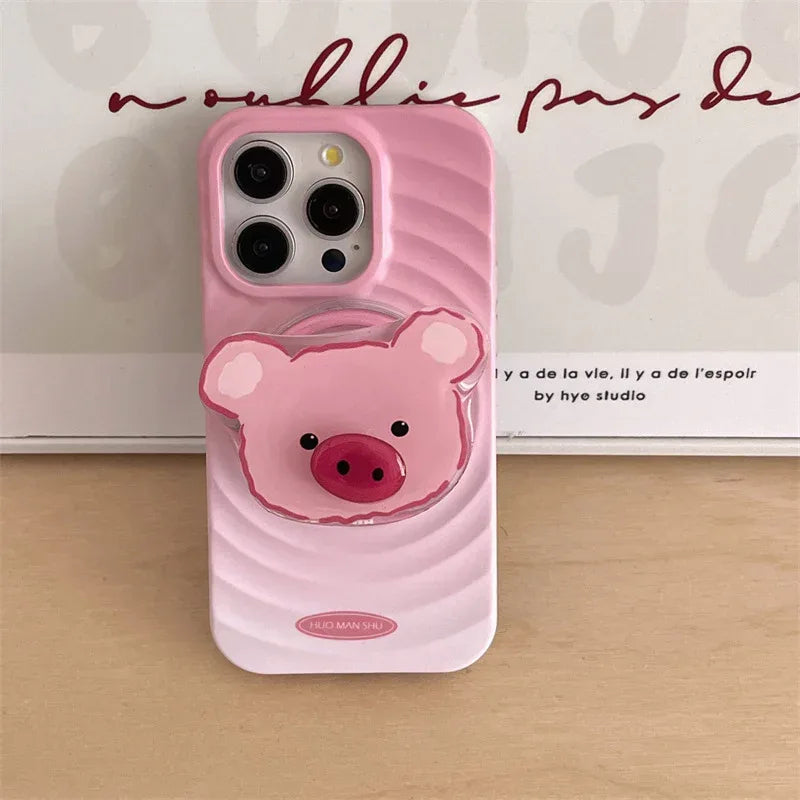 Blooming Rotary Magnetic Adhesive Bracket iPhone Case - Viexta