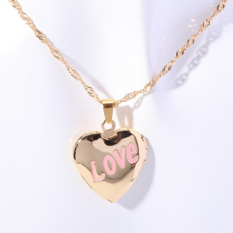 Shell Titanium Steel Album Necklace