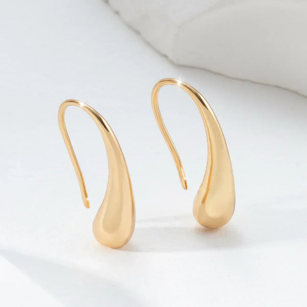 Geometric Metal Glossy Surface Ear Hook - Viexta