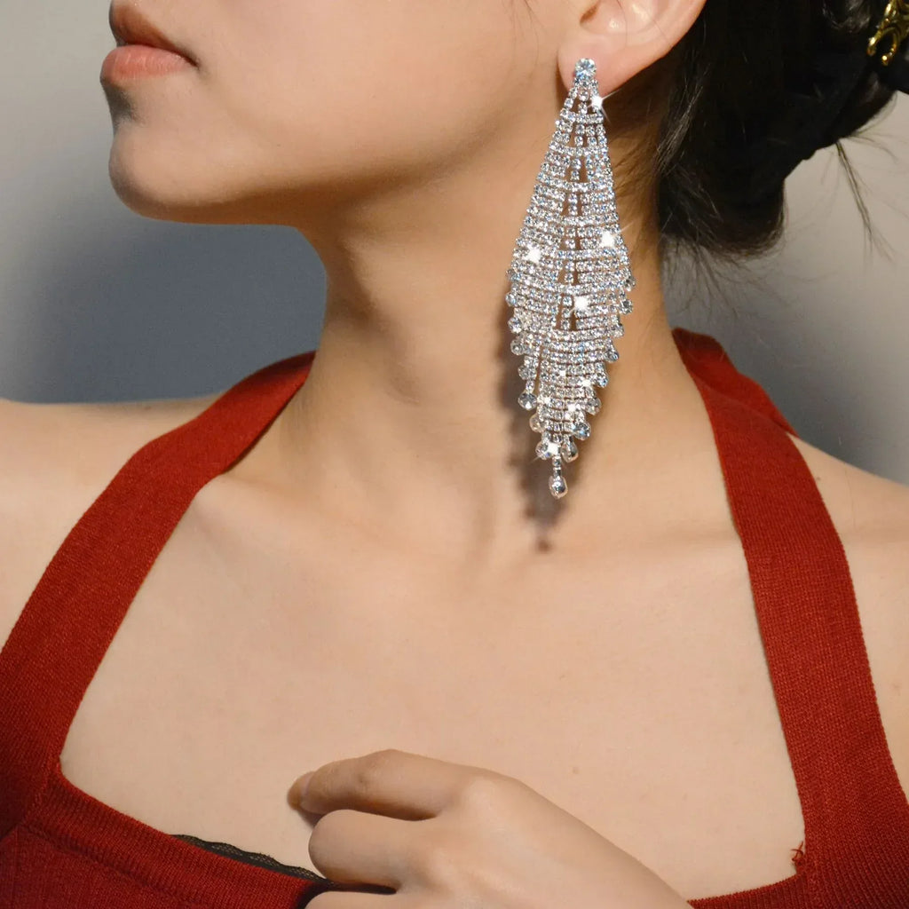 Personality Exaggerating Tassel Earrings - Viexta