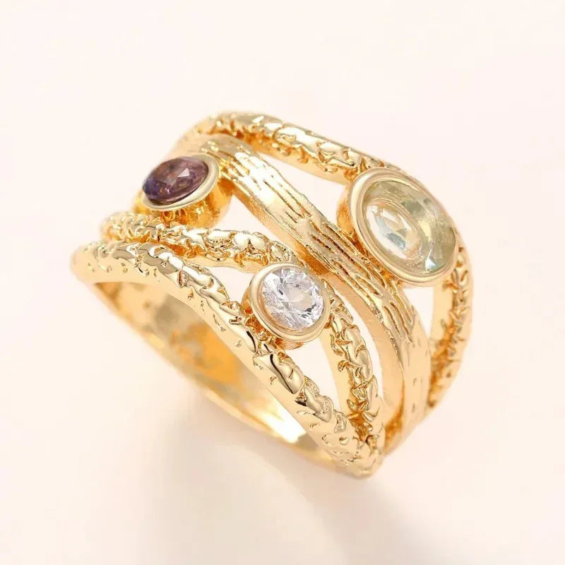 Gradient Multi-layer Gem Ring - Viexta