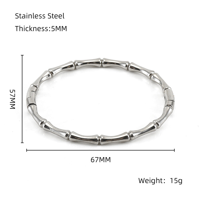 Bamboo Titanium Steel Bracelet