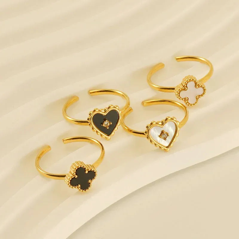 Heart-shaped Stainless Steel Ring - Viexta