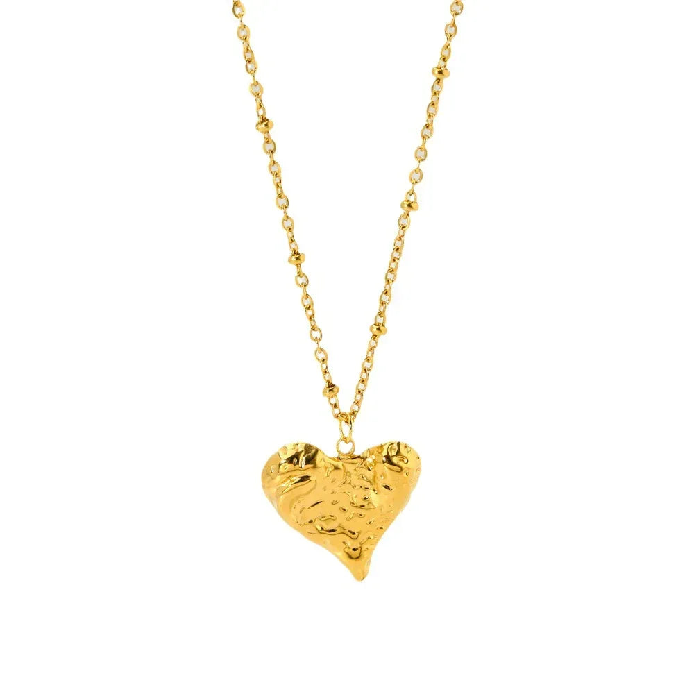 Peach Heart Pendant Neckwear - Viexta