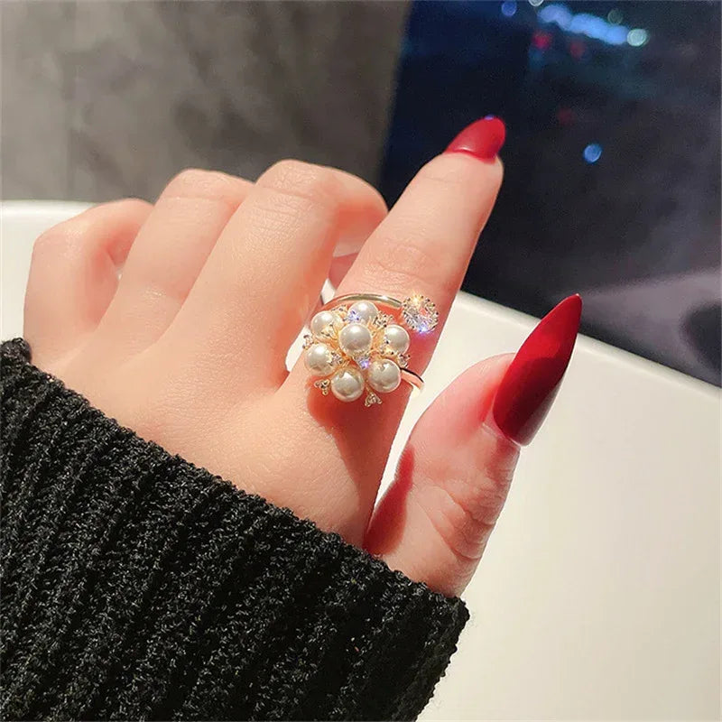 pearl-rhinestone-ring - Viexta