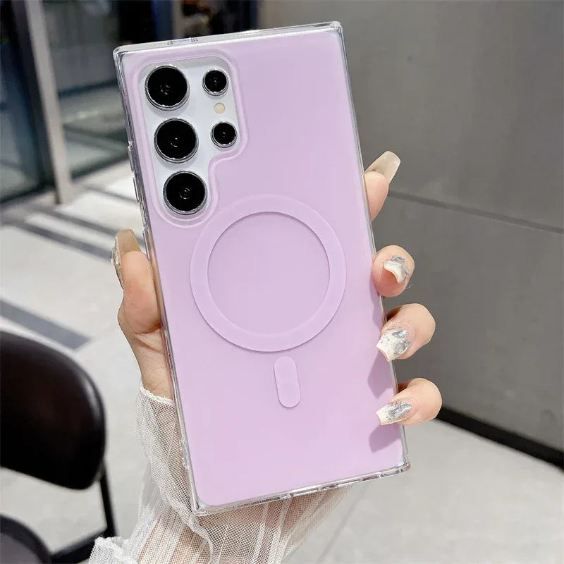 Macaron Color Series Magnetic Samsung Phone Case - Viexta