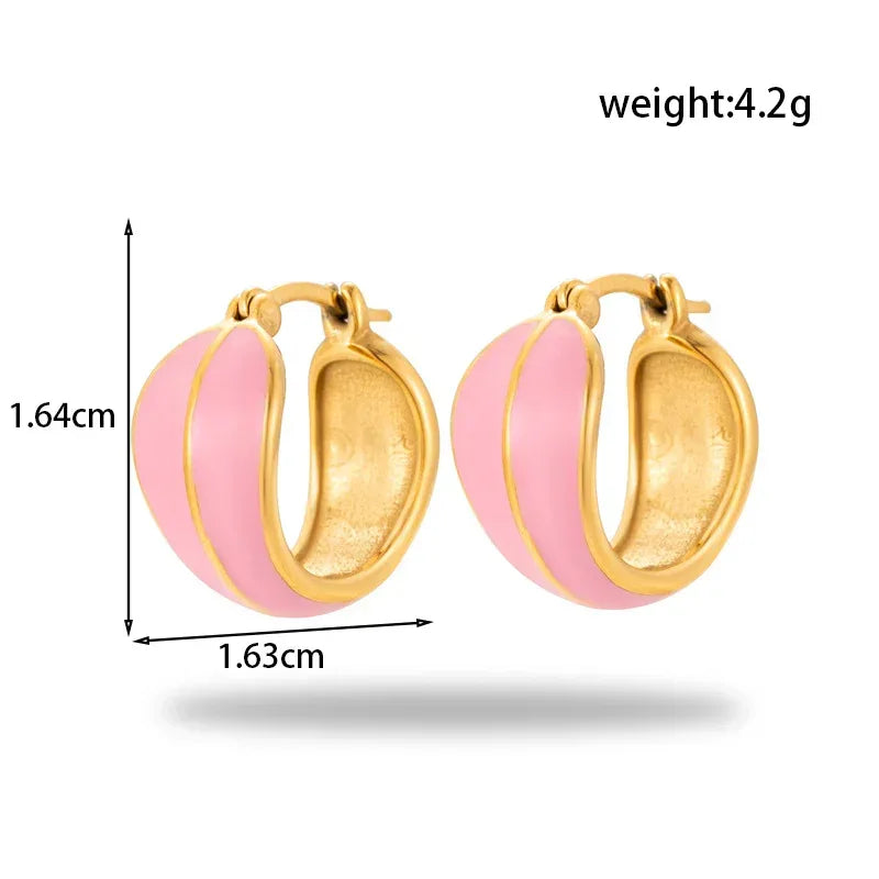 Titanium Heart-shaped Round Studs - Viexta
