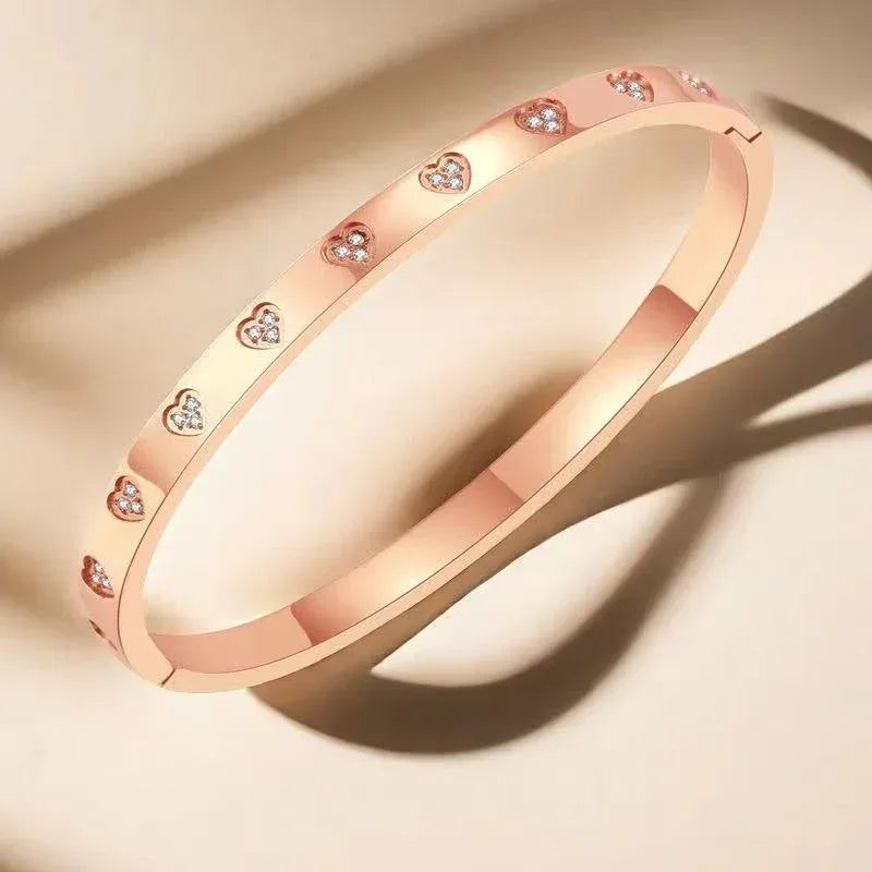 Titanium Steel Heart embedded Kada - Viexta