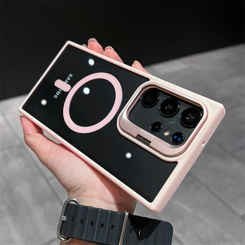 Magnetic Lens Metal Bracket Samsung Phone Case