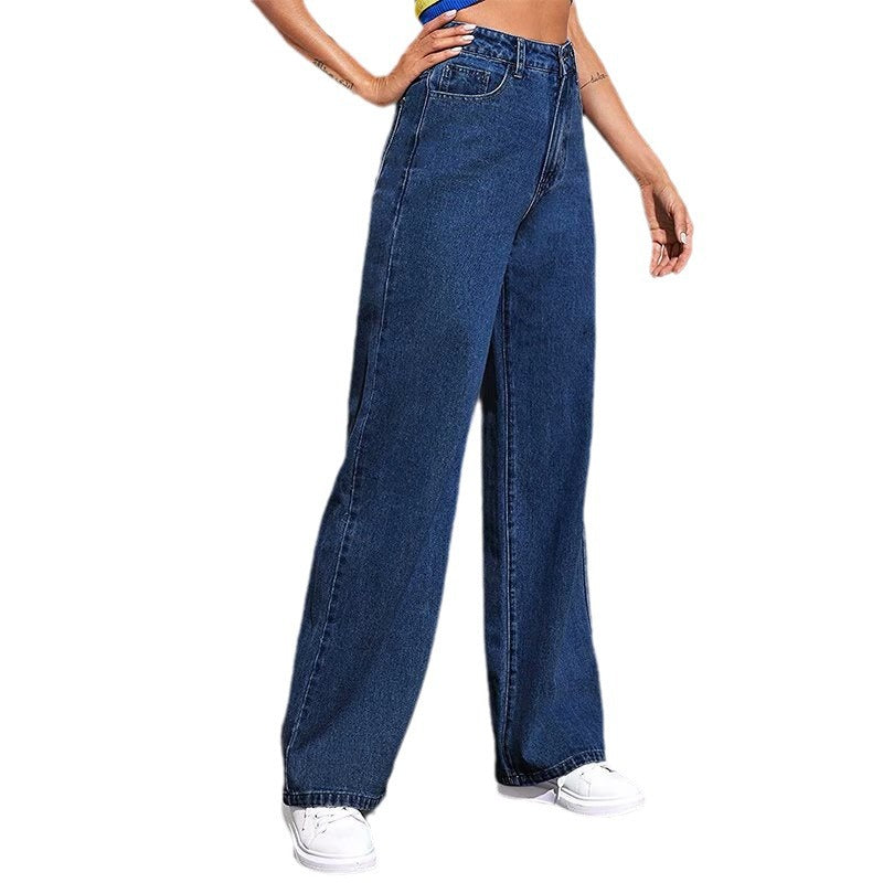 Women's High Waist Wide Leg Summer Jeans