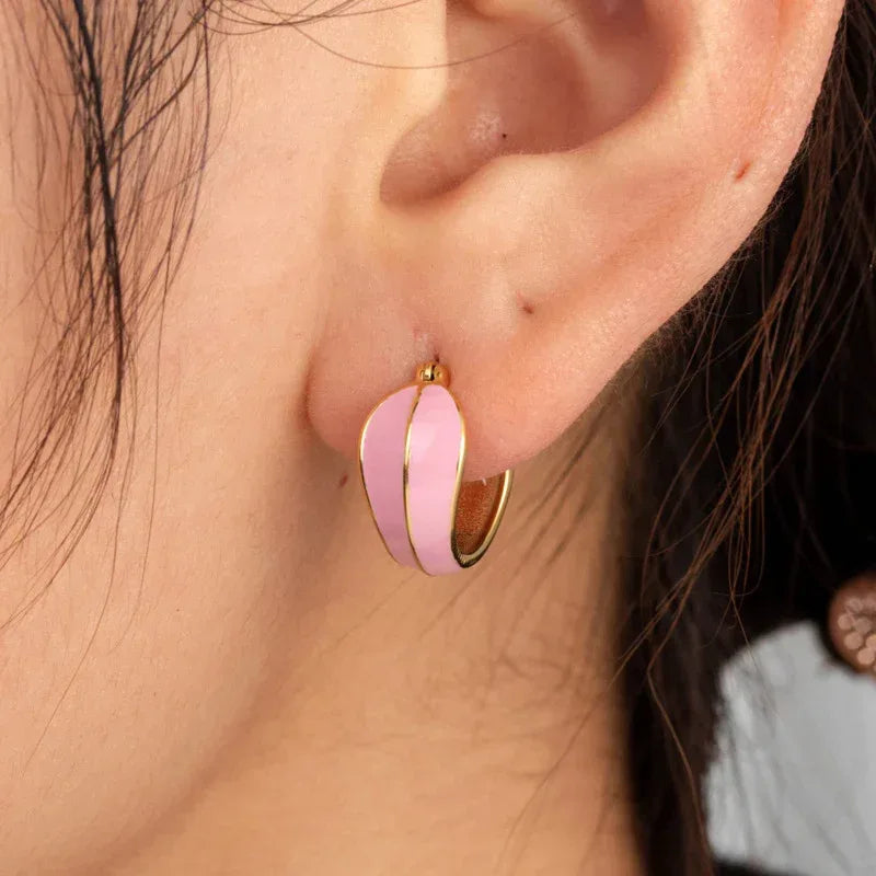 Titanium Heart-shaped Round Studs - Viexta