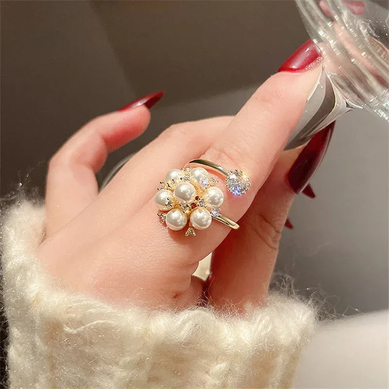 pearl-rhinestone-ring - Viexta