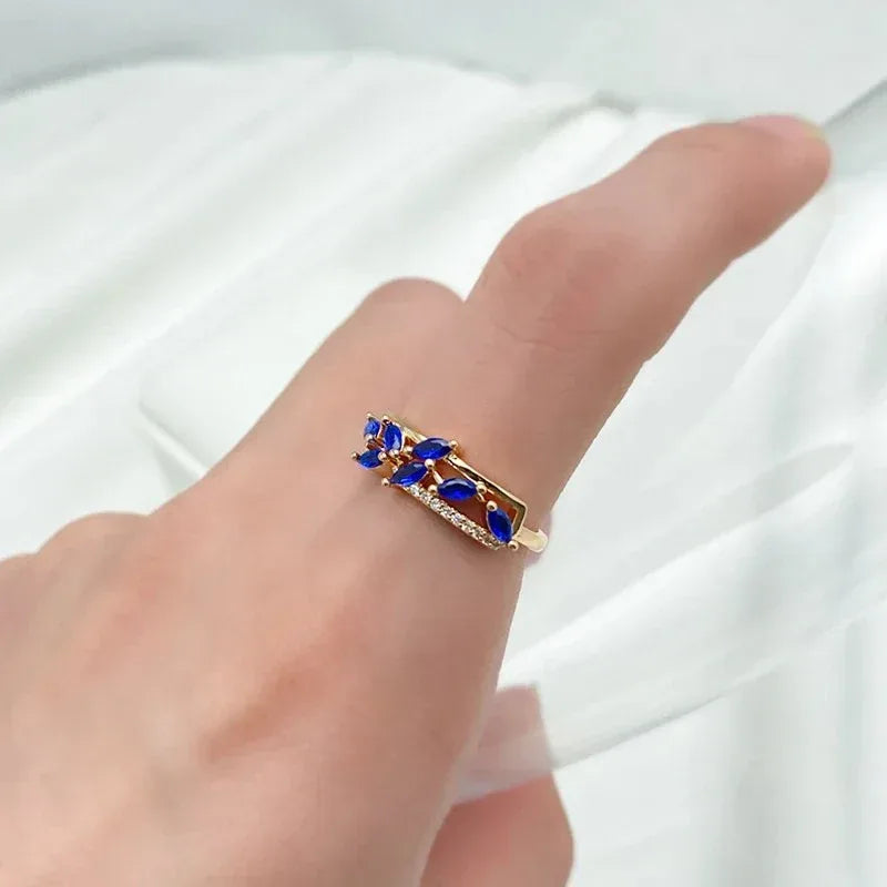 Micro Inlaid Zircon Bud-shaped Ring - Viexta
