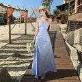 Elegant Stripes Straps Dress - Viexta