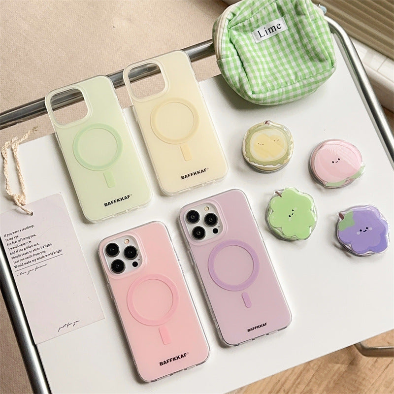 Solid Color Fruit Magnetic iPhone Case