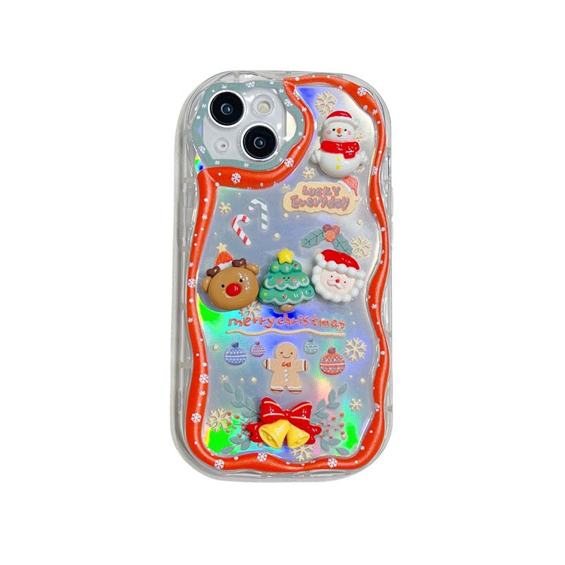 Christmas Snowman Elk Wave iPhone case