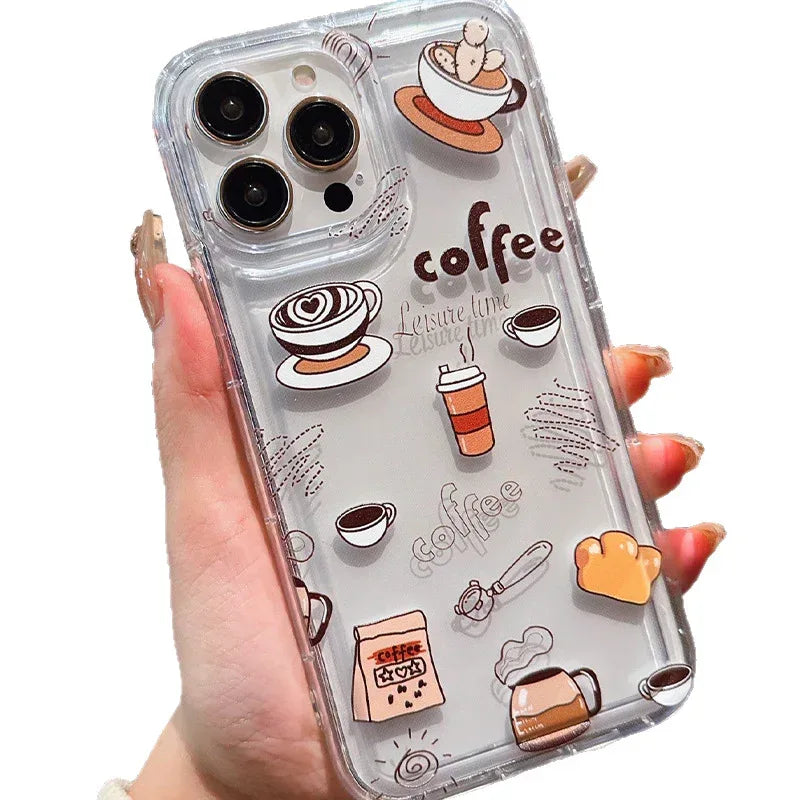 Premium Coffee Airbag Drop-resistant iPhone Cover - Viexta