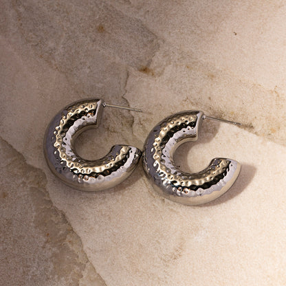 Stainless Steel Curvy Niche Hoops