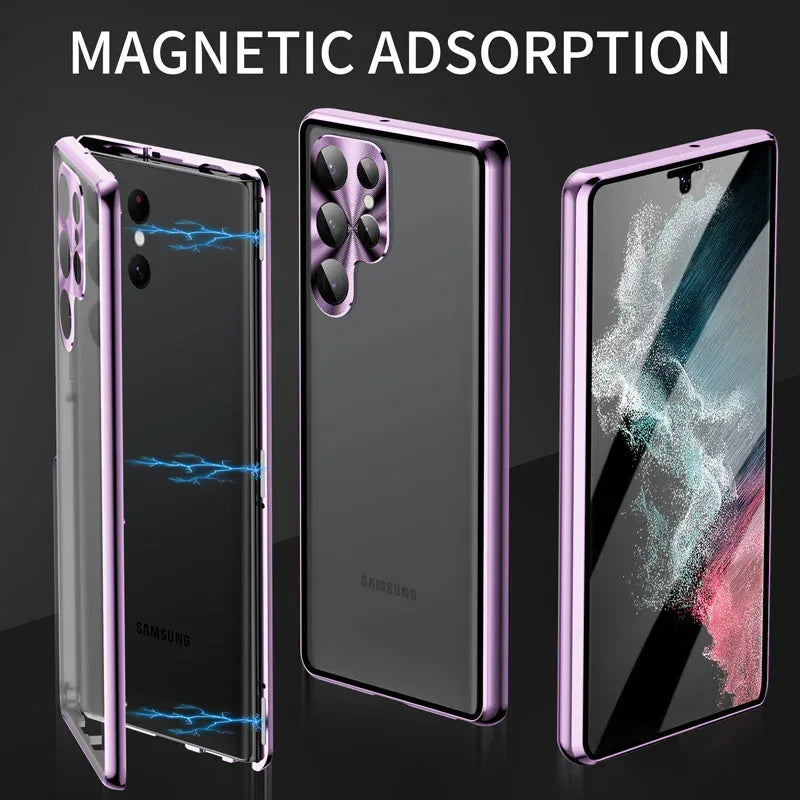 S24Ultra Peep-proof Magnetic Mirror Phone Case - Viexta