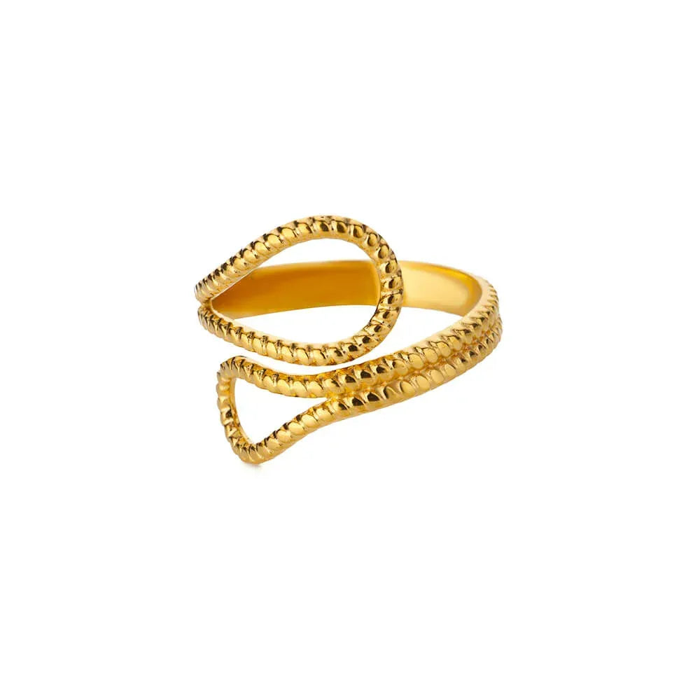 18K Gold Korean Minimalist Ring - Viexta