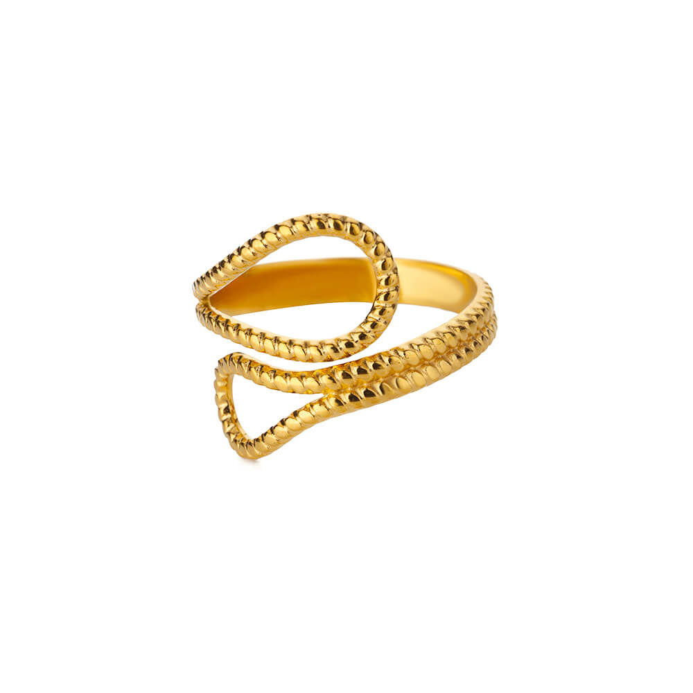 18K Gold Korean Minimalist Ring