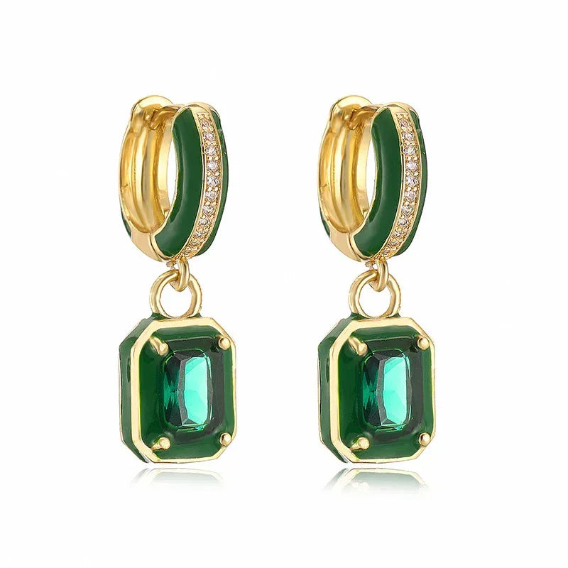 Colorful Drop Cube Sugar Earrings - Viexta