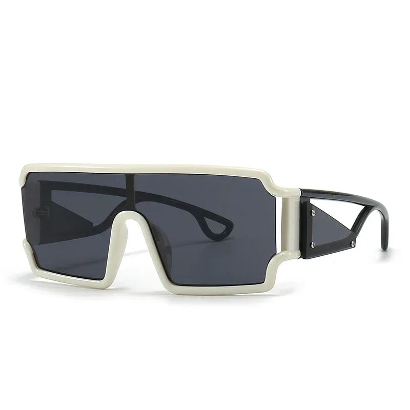 Square Fashion Large Rim Vintage Sunglasses - Viexta