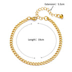 Figaro Blade 18K Stainless Steel Anklet