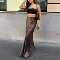 Leopard Print Mermaid Skirt - Viexta