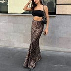 Leopard Print Mermaid Skirt - Viexta