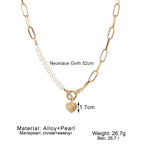 Fairy Temperamental Pearl Love Necklace