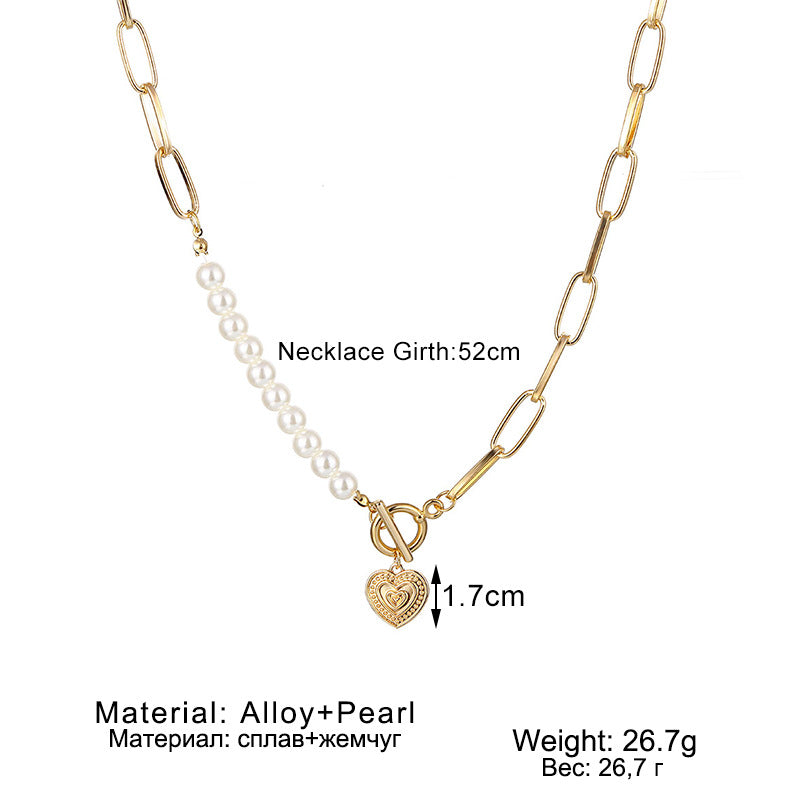 Fairy Temperamental Pearl Love Necklace