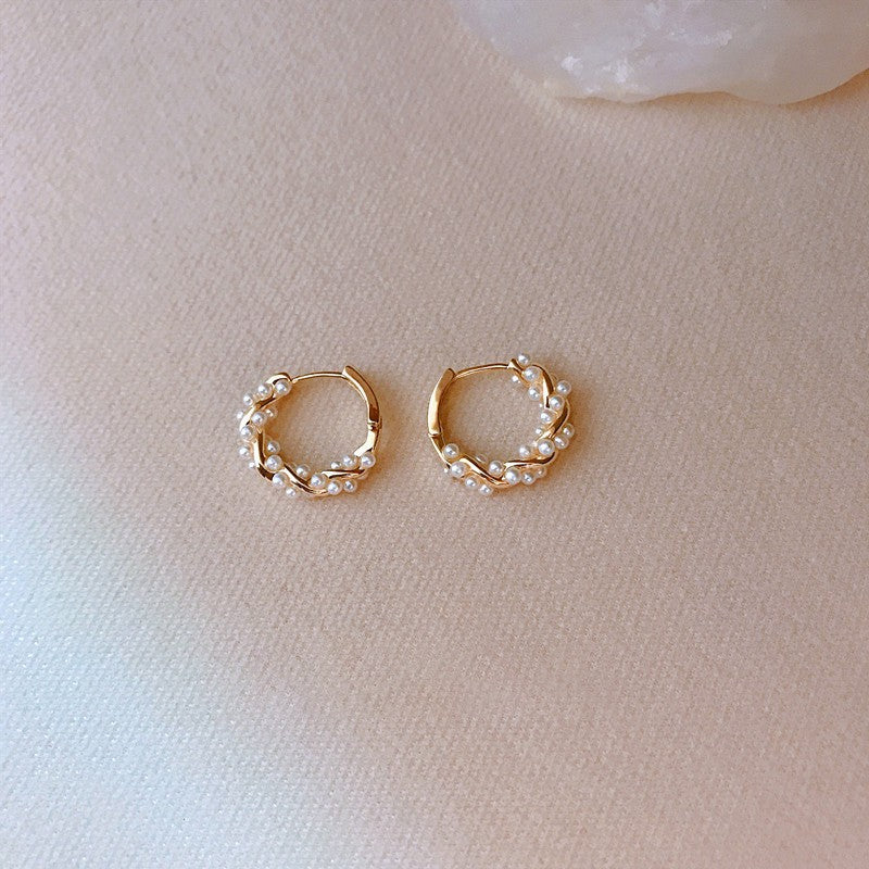 Pearl Coil Earring